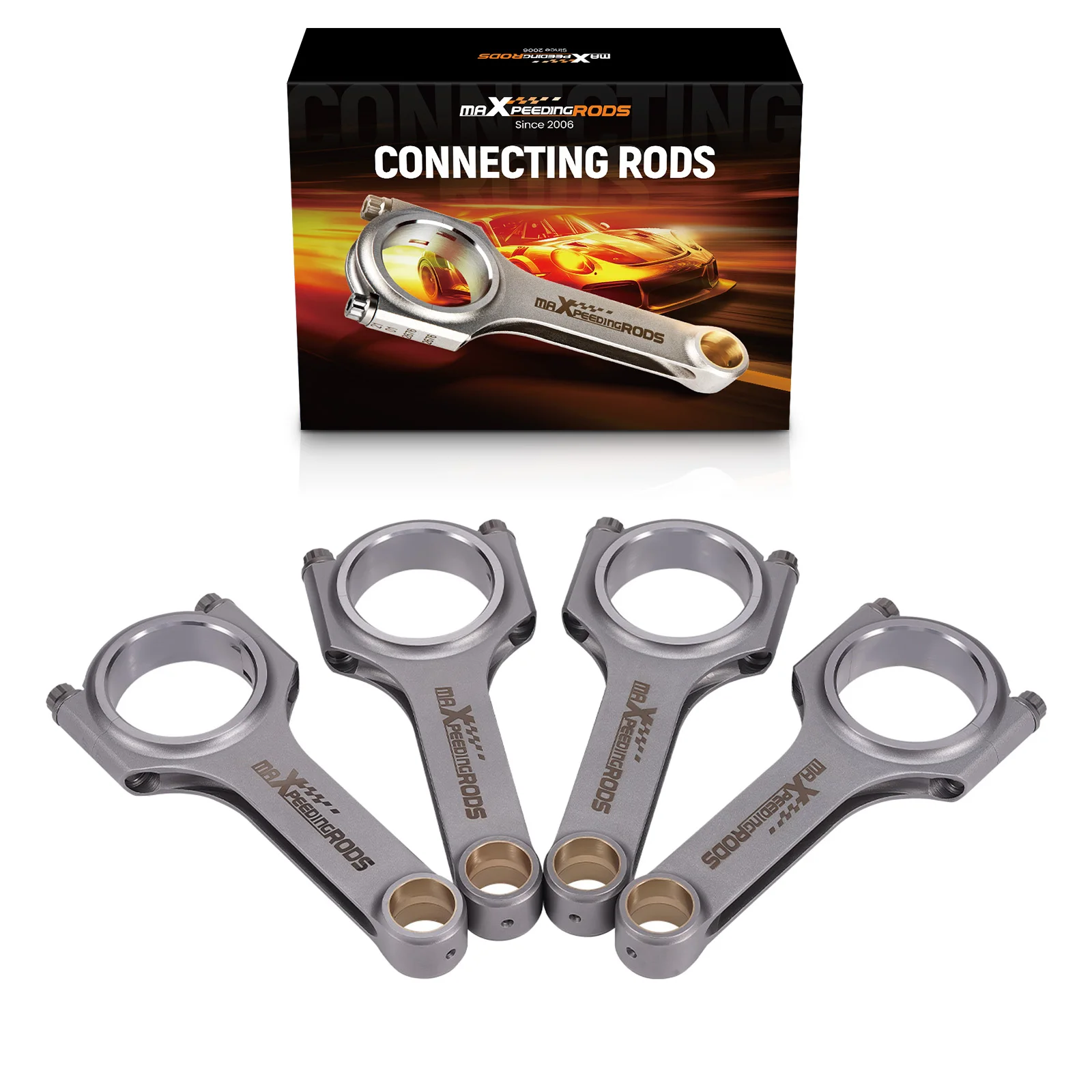 H-Beam Connecting Rod Rods for Opel CIH Ascona B 1584cc ARP 2000 Bolts  5.374