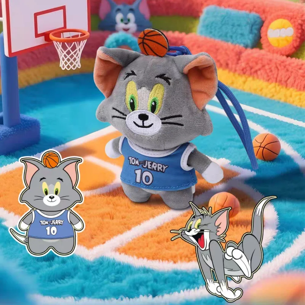 حقيقية أنيمي توم وجيري أفخم دمية المفاتيح Kawaii الرياضة سلسلة بلوشيز الفتيات على ظهره الديكور دمى لعبة هدية الكريسماس #2