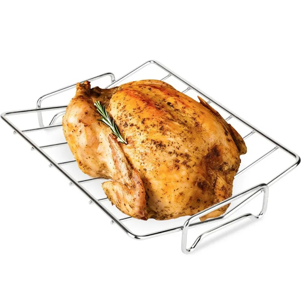 Stainless Steel V Rack for Meat Roasting in Oven 10 Inch Wide V Design Allows for Drippings and Vegetable Cooking Below