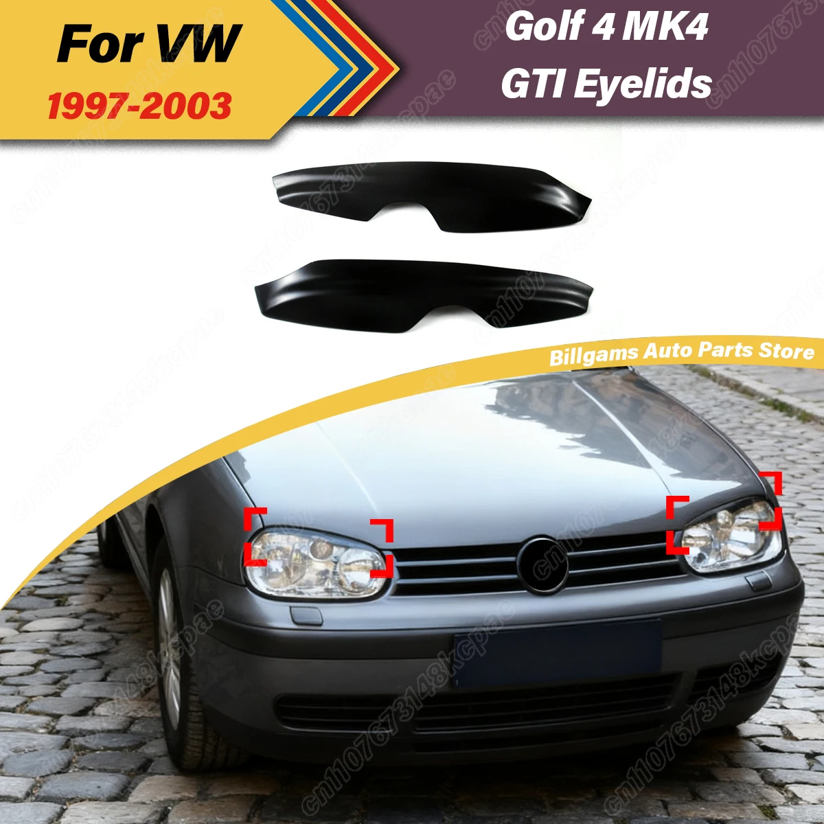 

For Volkswagen Golf 4 MK4 GTI 1997 1998 1999 2000 2001 2002 2003 Automobile Headlight Eyelids Modification Decoration Body Kit