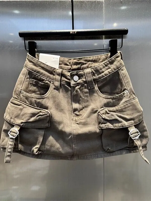 

High Waist Casual Washed Short Skirt Women's Summer New Style Personality Fashion Slimming Versatile Workwear Skirt
