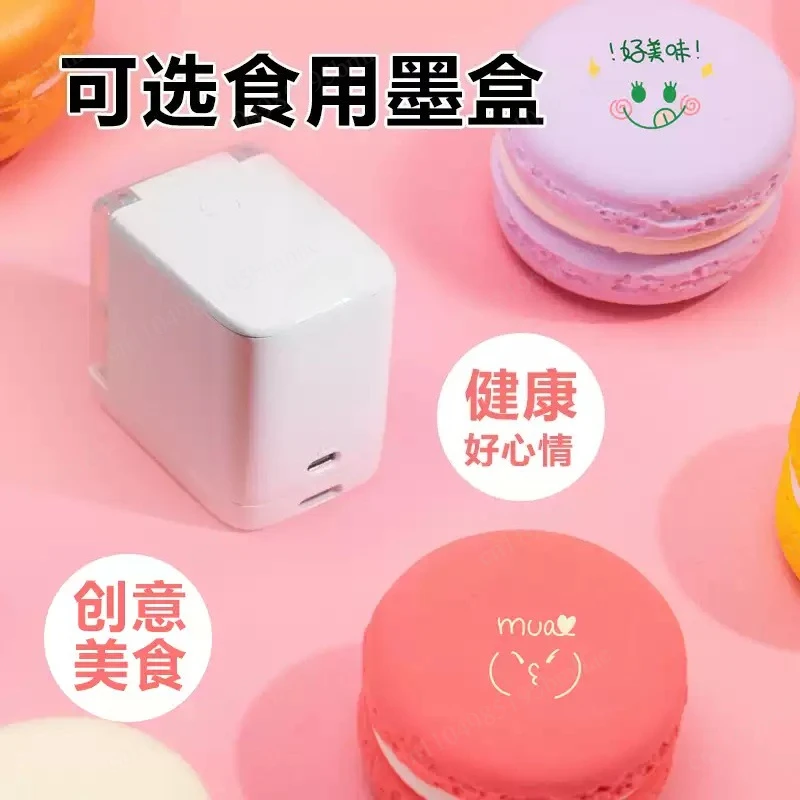 Mini Wifi Handheld Food Coffee Latte Cake Macaron Personality Pattern Portable Small Printer