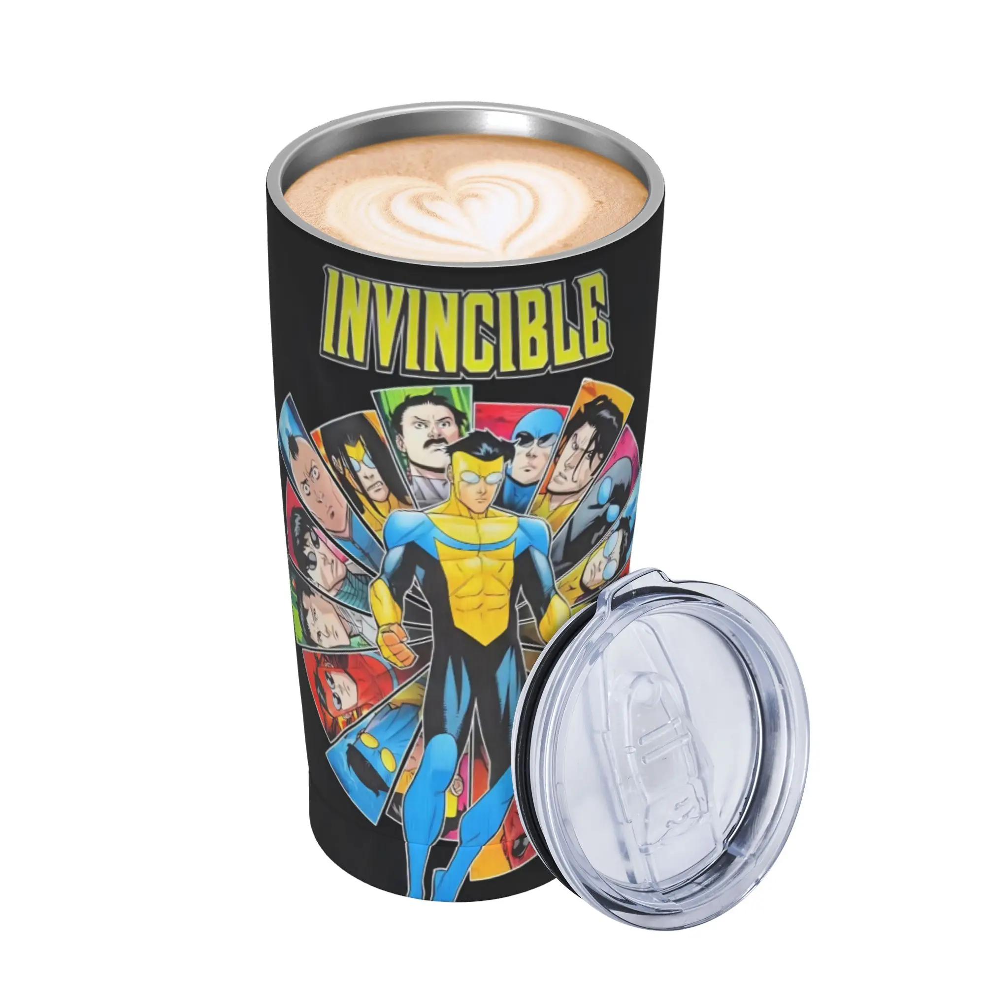 Invincibles Comic Tumbler Vacuum Insulated  Coffee Cups Stainless Steel Car Mugs Hot Cold Drink 20oz