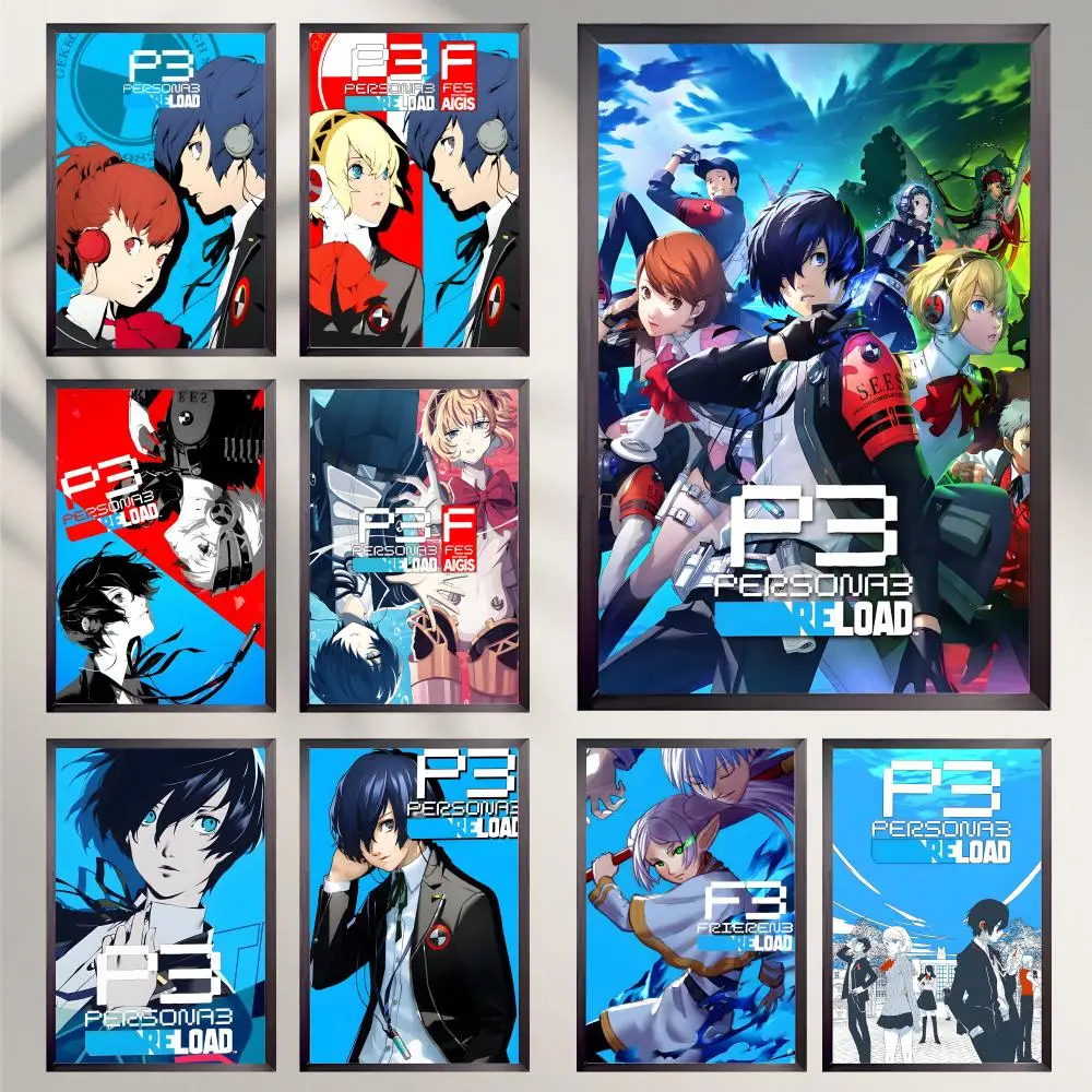 Game P-Persona 3 Poster HD Versatile Waterproof Wall Decor Self Adhesive Perfect for Any Room & Ideal Gift