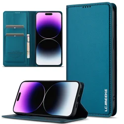 Flip Magnetic Cards Solt Wallet Leather Case For IPhone 16 Pro Max 15 Plus 14 13 12 11 SE4 XS XR Book Business Bag Stand Cover