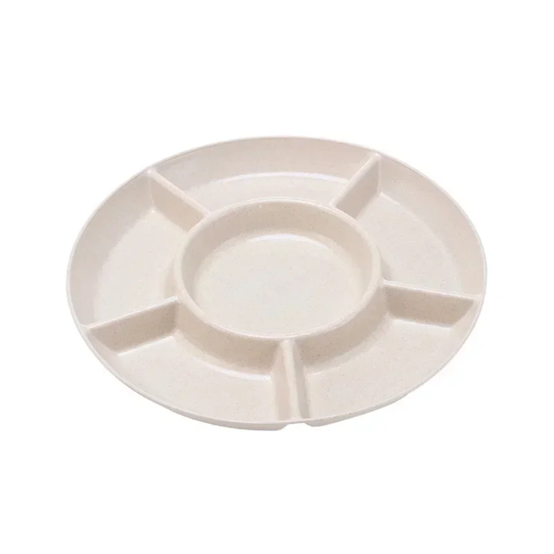 صينية تخزين الطعام، قطعة واحدة، 6 - حجرة، طبق للوجبات الخفيفة من الفواكه المجففة، طبق تقديم المقبلات للحفلات، طبق حلوى المعجنات والمكسرات