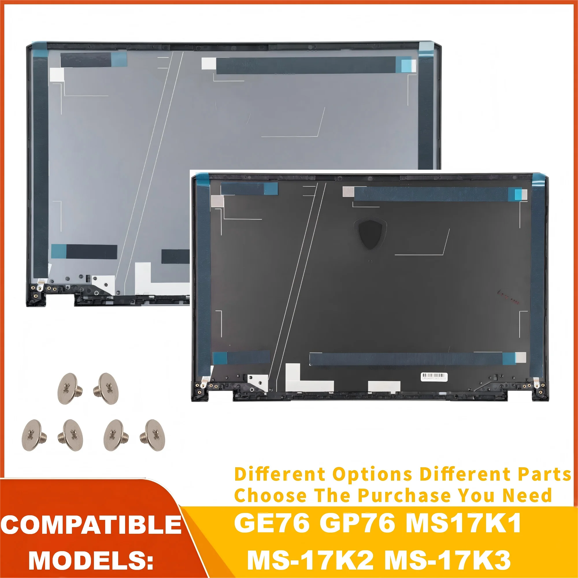 

Новая крышка для GP76 GE76 MS-17K1 MS-17K2 MS-17K3 MS-17K4, задняя крышка ЖК-дисплея, ремонтная крышка для ноутбука с винтами, черный/синий цвет