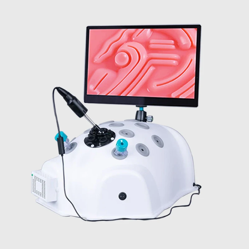 

Simulated laparoscopy simulation box surgery laparoscopy training emulator