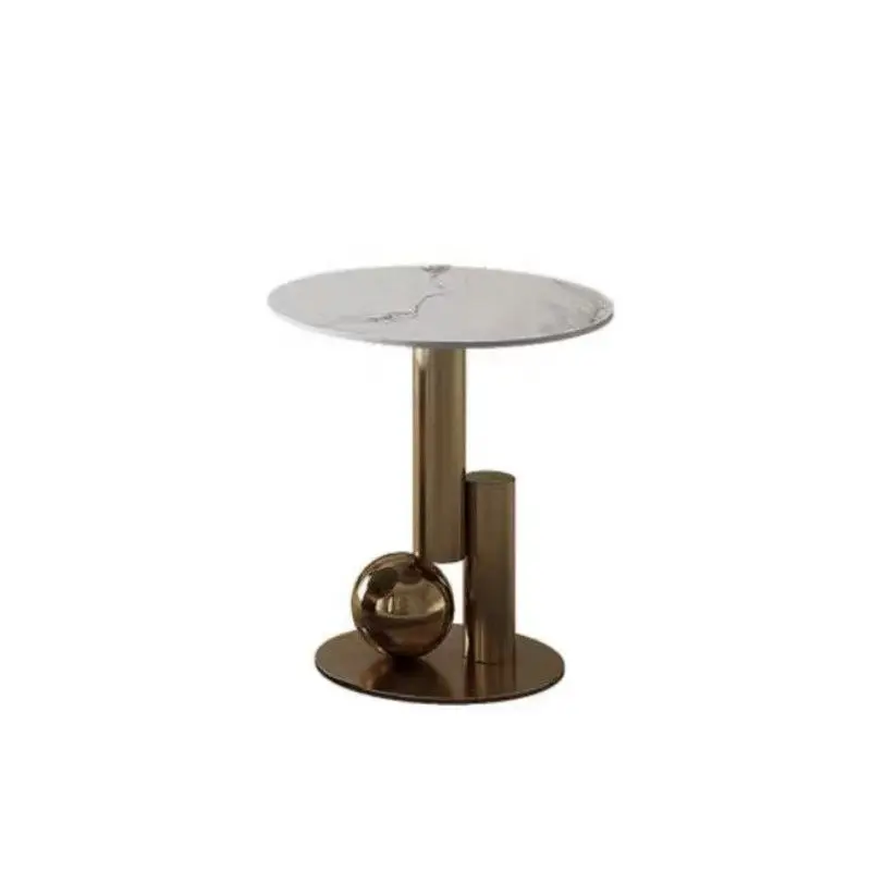 

Small apartment dining table rock slab, oval coffee table, household living room for rental room
