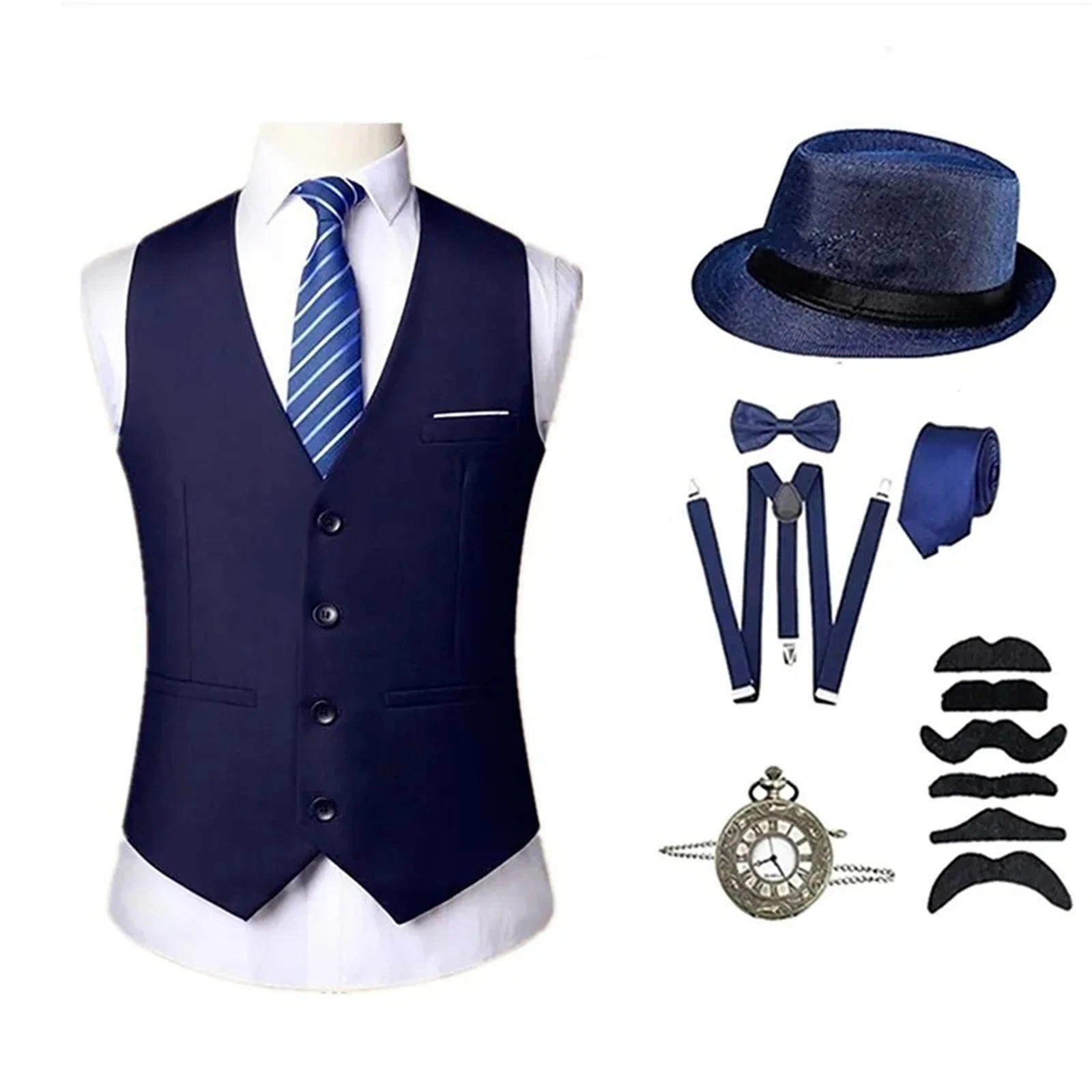 AwwwCos Mens 1920s Retro Costu - Men'S Accessories In The 1920S 评论和价格
