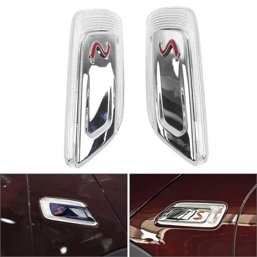 Fender LED Side Marker Light Chrome Trim For Mini Clubman Cooper S F54 2016-2023 Side Turn Signal Indicator Lamp 63137358469/470