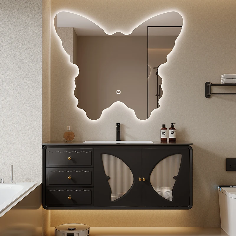 

Drawer Light Bathroom Cabinet Integrated Vanity Shelf Girl Bathroom Cabinet Storage Units Armario Para Banheiro Home Accessories