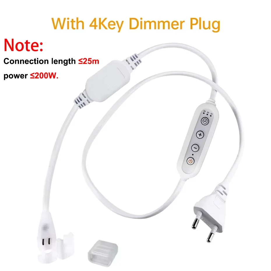 US EU AU UK Dimmer/Timer Switch Power Plug for 110V/220V COB Led Strip Light 10mm Width Power Transformer Fix Clips Accessories