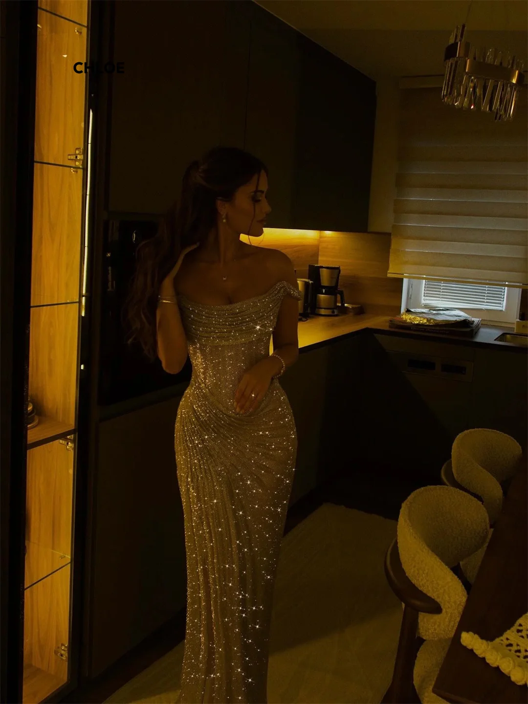 Customized: Mermaid Evening Dresses Woman Elegant Women's Dresses for Wedding Party Dresses Luxury 2025 Off-shoulder Sleeveless