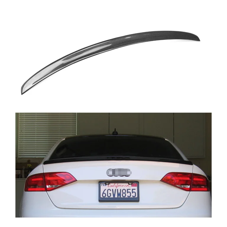 Car  Carbon Fiber Spoiler  For Audi A4 B8.5 Sedan 2013 - 2016  S4 Style Auto Rear Trunk Wing Refit Accessories Spoiler