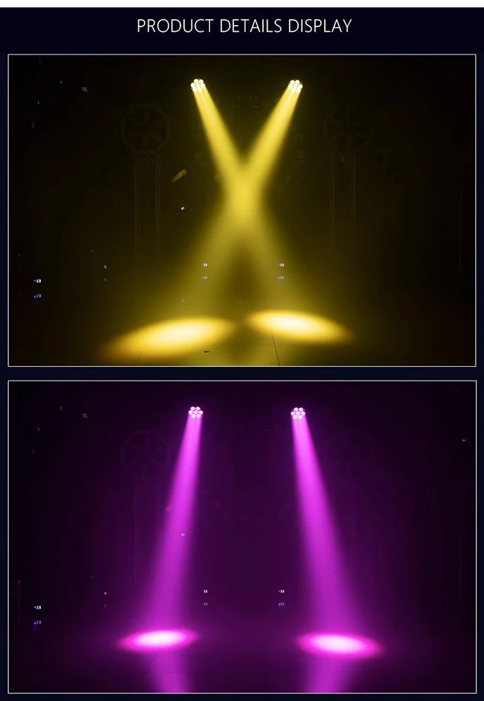 7x40W RGBW 4 in 1 LED Hohe Helligkeit Bee Eye Moving Head Licht Bühne Strobe Strahl Zoom Professionelle DJ Party Hochzeit Leistung – Detail 5
