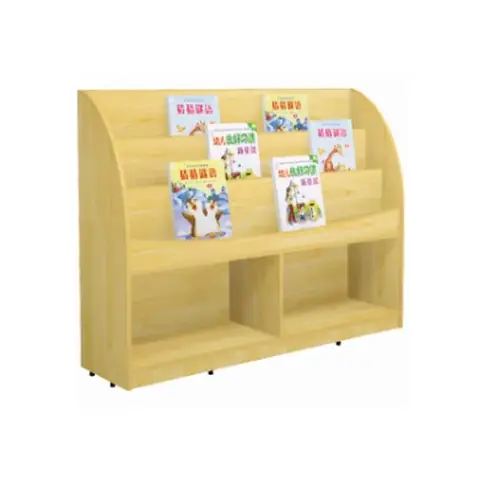 -For School Furniture Nursery and Kindergarten Furniture Modern Wooden Middle Size Kids Book Shelf and Bookcase&