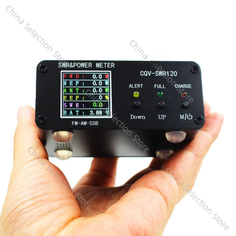 CQV-SWR120 120W SWR & Power Standing Wave Meter High Standing Wave Alarm Function 240 * 240 Full Color HD Display FM-AM-SSB