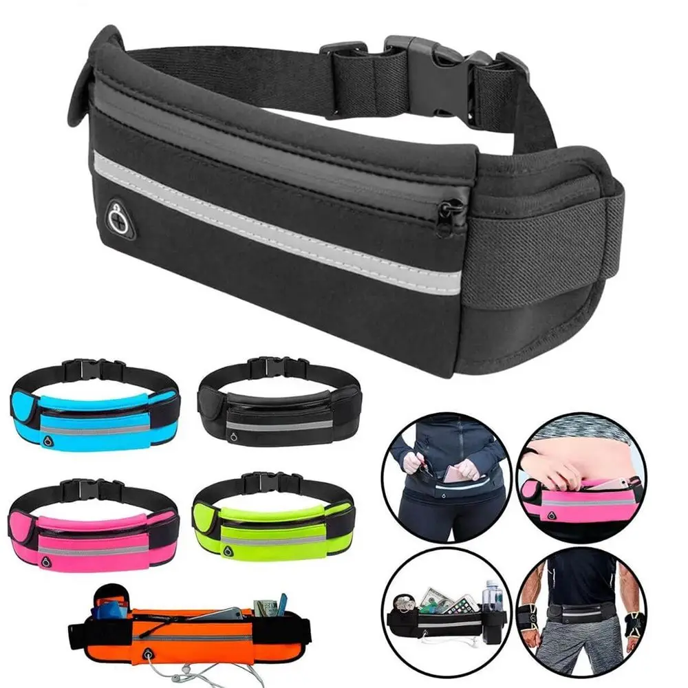 

1Pcs New Portable Running Waist Bag Waterproof 20x10cm Run Cycling Belt Bag Sports Fanny Pack Gym