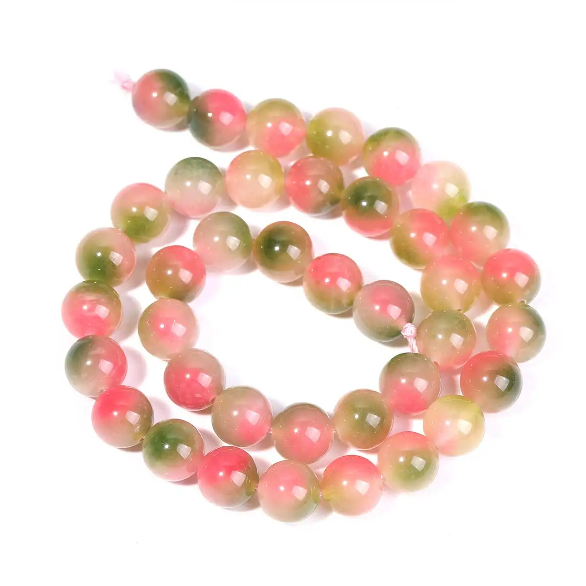 SHIJIWLS Rote Wassermelonen-Jade-Perlen für die Schmuckherstellung, DIY-Charms, Armbänder, Halsketten-Zubehör, große Abstandsperlen, 6–14 mm – Detail 6
