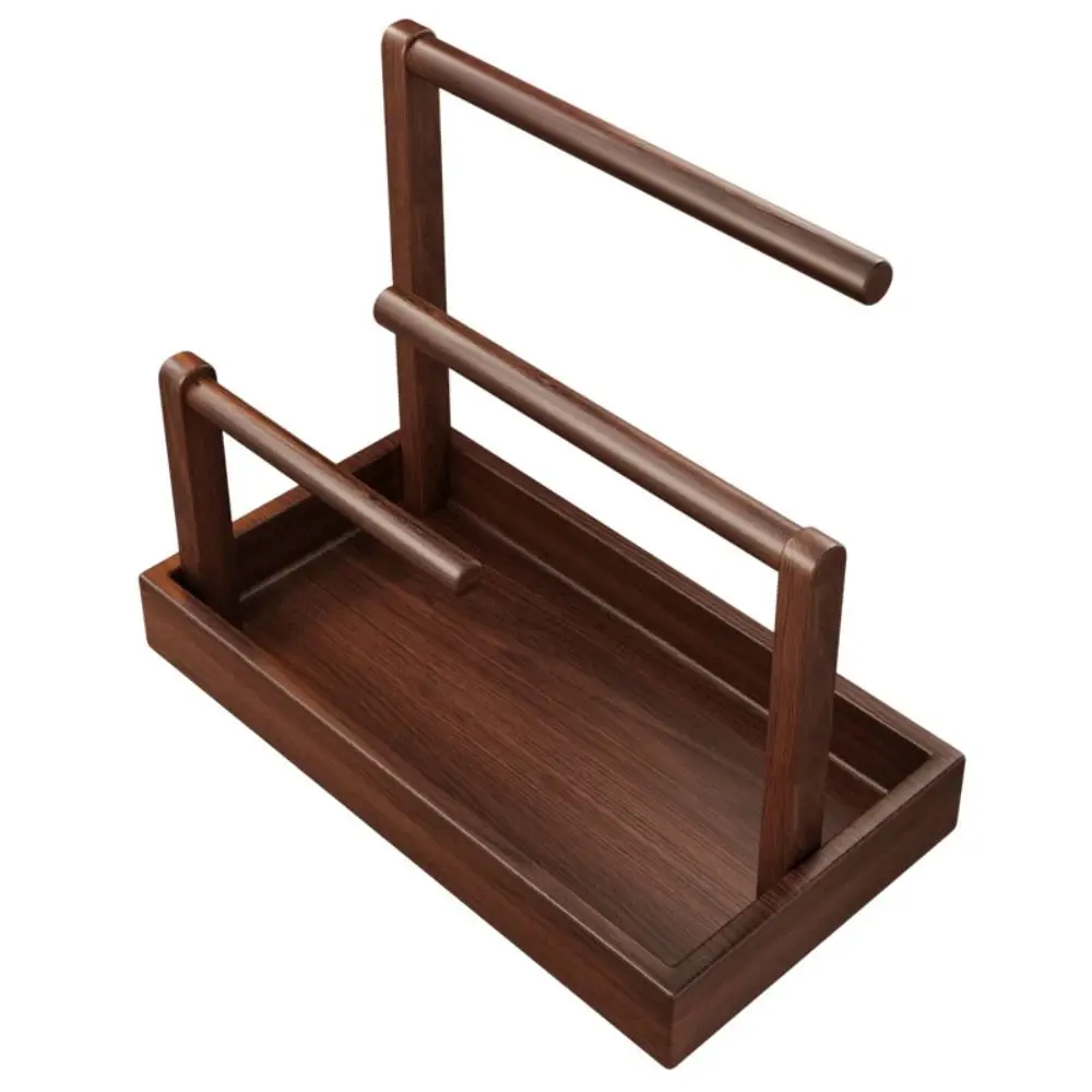 

Solid Wood Jewelry Stand Retro Style Multi-Layer Design Ring Earring Necklace Display Large Size Wooden Material