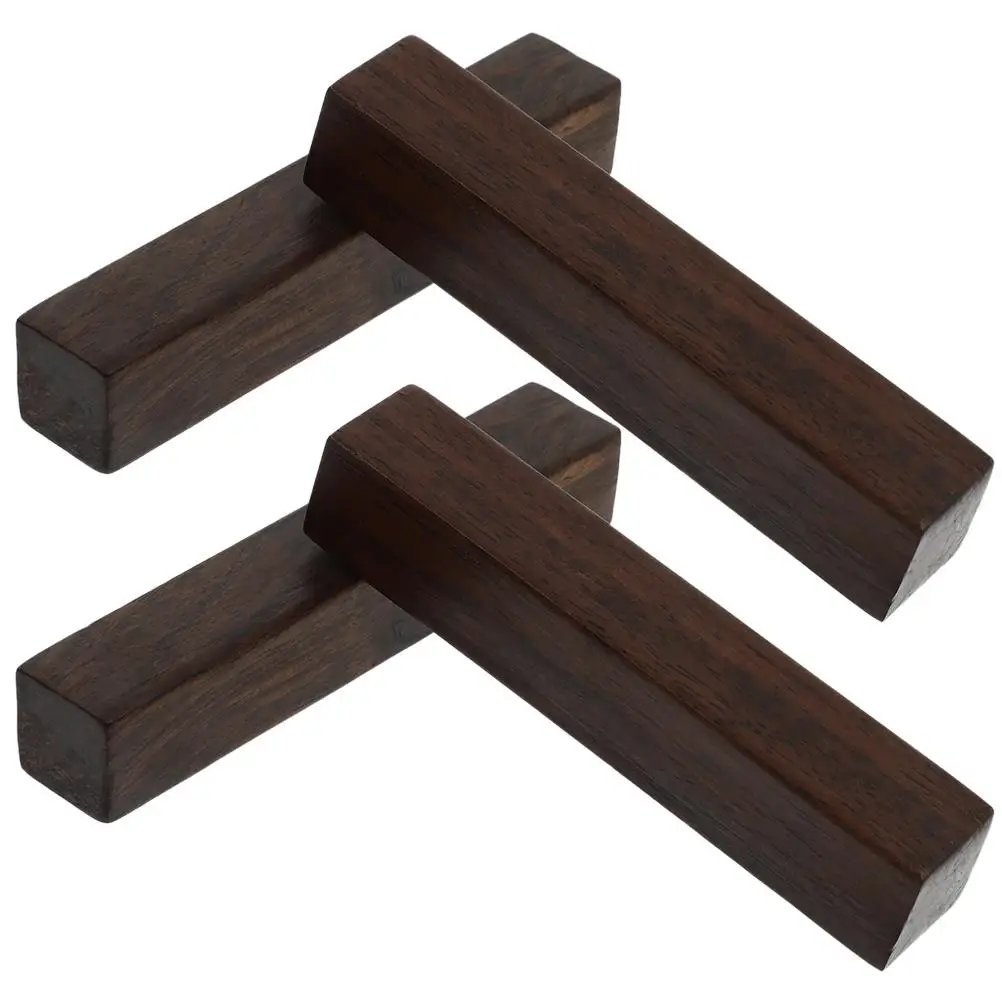 4 Pcs Black Paper Weight 11cm Four Treasures Calligraphy Practice Rectangular Smooth Durable Desk