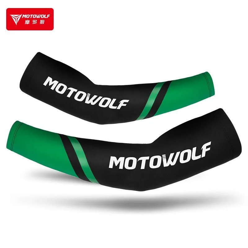 

Motowolf Motorcycle Summer Riding Sunscreen Sleeves Arm Sleeves Ice Silk Breathable UV Protection Sleeve Quick Dry Elastic