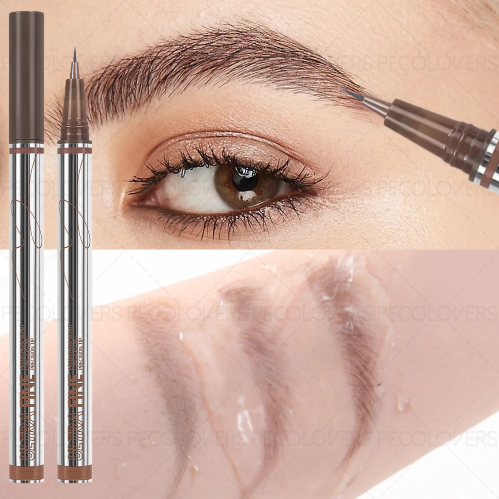 1PC Ultra-fine Waterproof Eyebrow Pencil - Stain-proof, Natural Eyebrow Shaping, Multi-purpose Eyeliner, Silky, Christmas Gift