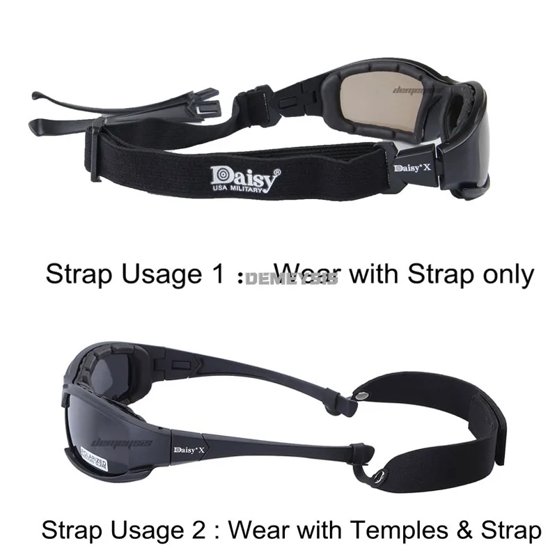 C6 Polarized Glasses CS Hunting Tactical Shooting Airsoft Protection Goggles C5 X7 Motorcycle Riding Sunglasses with 4 Lens Kit