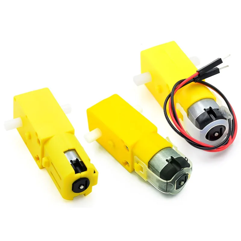 1~100Pcs TT Motor 130 Motor Intelligent Car Deceleration Motor Robot Dual Axis Yellow 1:48 1:120 1:220 with Cable