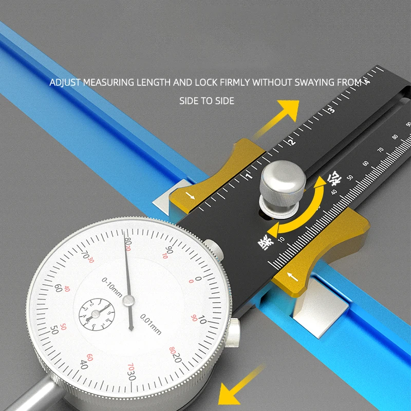 Imagem -03 - Table Saw Dial Gauge Corrector Liga de Alumínio para Serra Lâmina Correção do Paralelismo Ferramenta do Woodworking