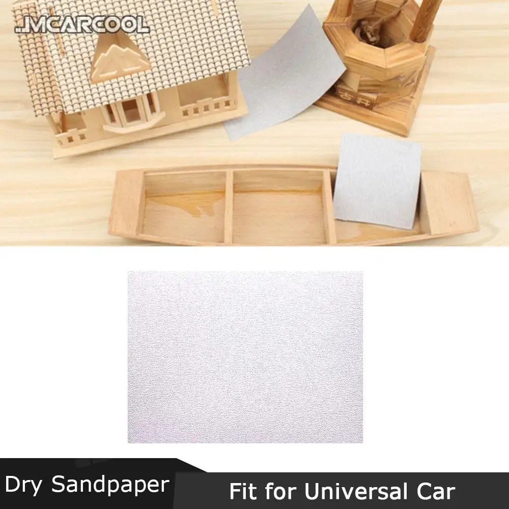 5 PCS Dry sandpaper rectangular 600# woodworking hand-polished auto parts paint white dry sandpaper For Universal