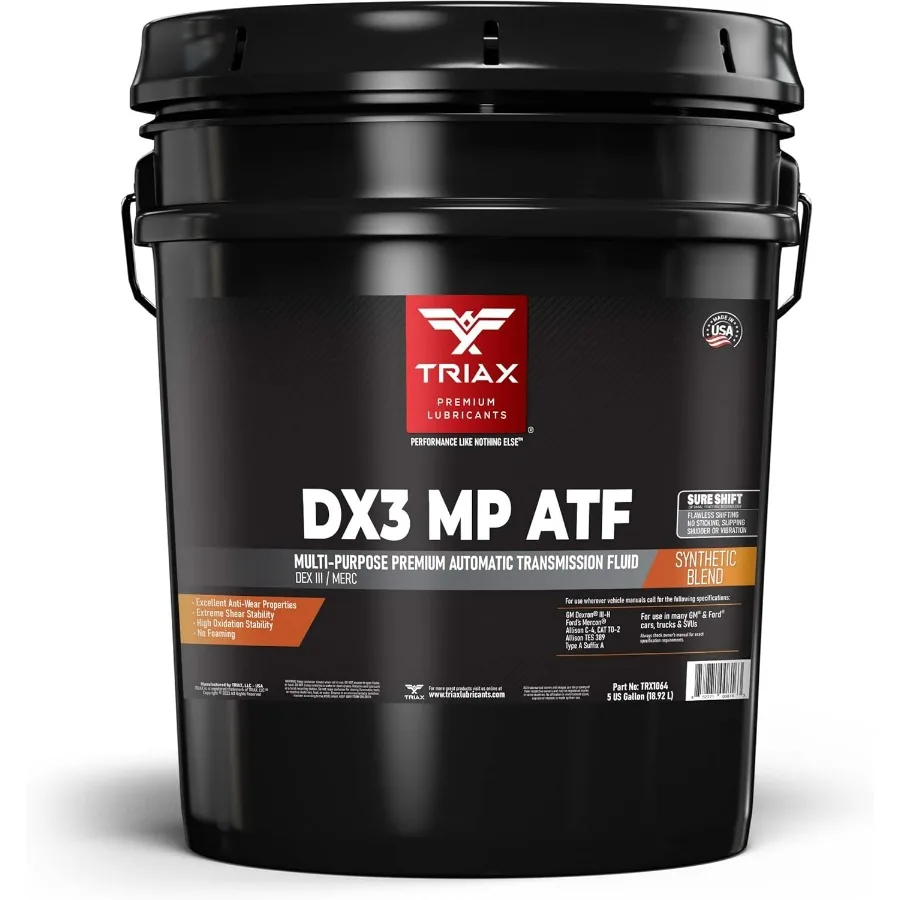 

DX3 ATF Compatible with Most GM Dexron III and Mercon Applications MultiPurpose Friction Optimized High Mileage Automatic Tran