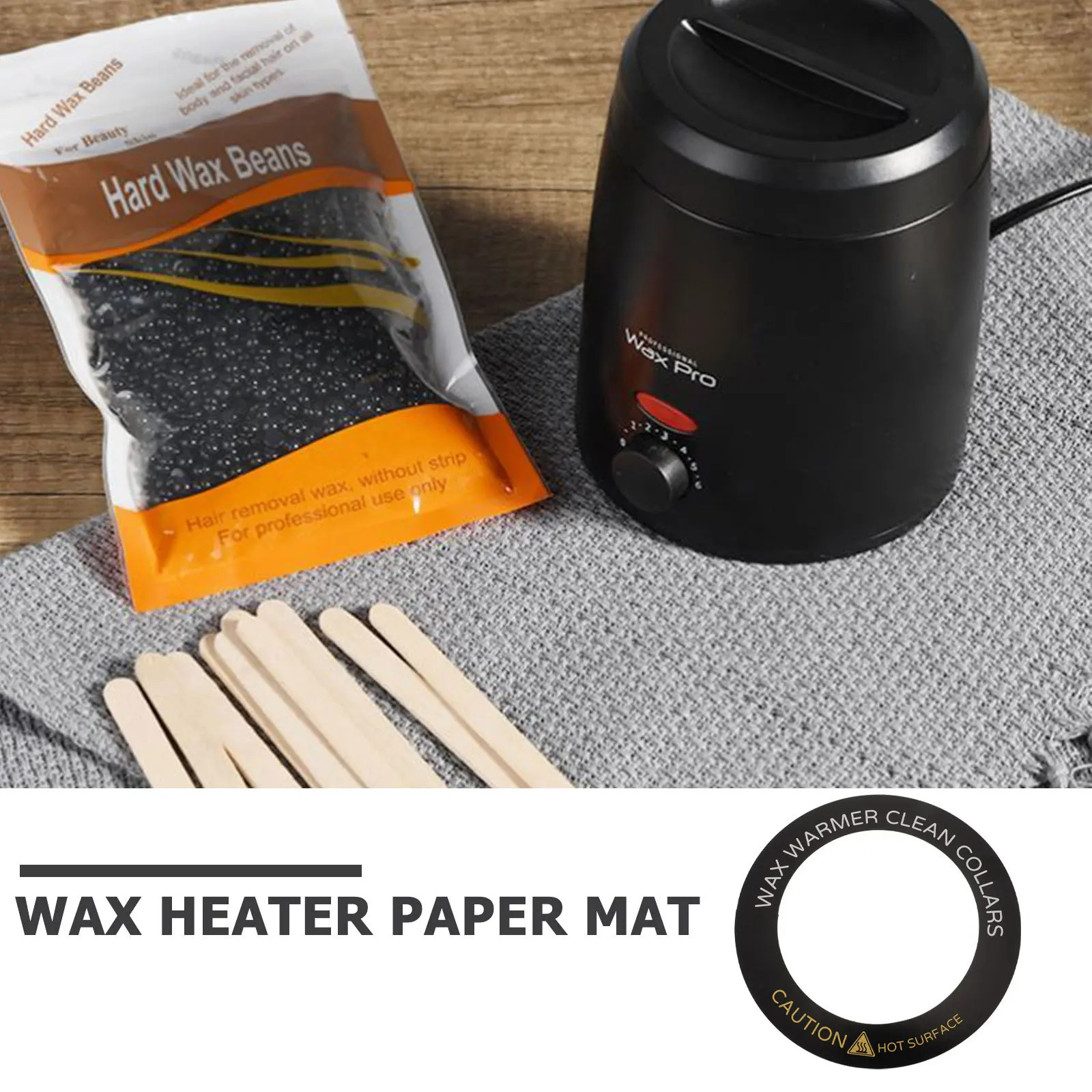

50Pcs Wax Machine Accessory Simple Structure Easy Install Remove Black Mats Wax Heater Washer Replacement Paper Washer Accessory