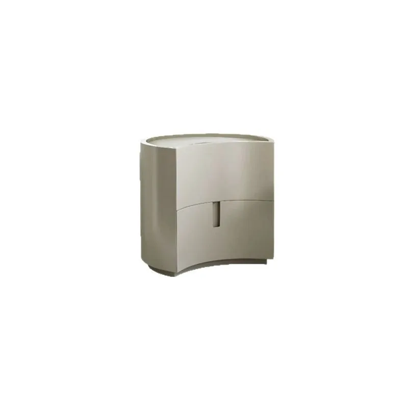 

Italian simple bedside table crescent storage cabinet bedroom light luxury bedside household simple bedside storage cabinet
