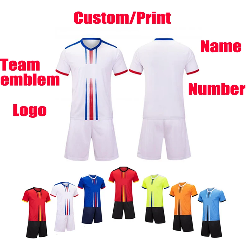 Football uniform customization Sportswear Football training jersey Adults and Kids Soccer Clothes jersey Sets Short Sleeve