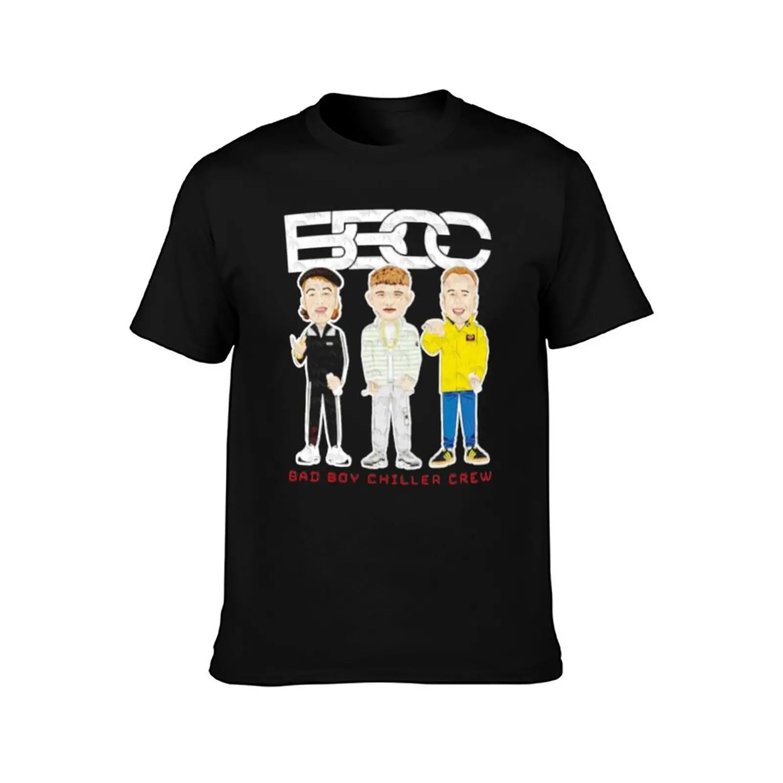 bbcc - bbcc bad boy chiller crew T-Shirt, Summer Casual Cotton Tee, Oversized Streetwear Tops, Vintage Graphic Print