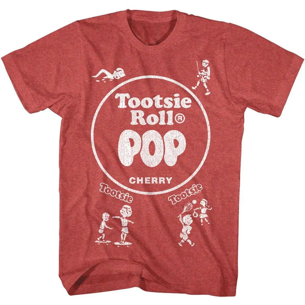 Tootsie Roll Pop Wrap Heather Adult T Shirt