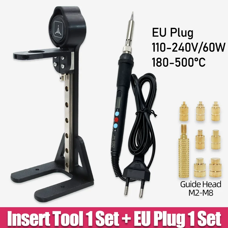 M2 M2,5 M3 M4 M5 M6 Messing Wärme Set Einsatz Mutter Presse Werkzeug 60W Lötkolben Spitze Gewinde einsätze 3d Drucker Kunststoff Hotmelt Mutter – Detail 16