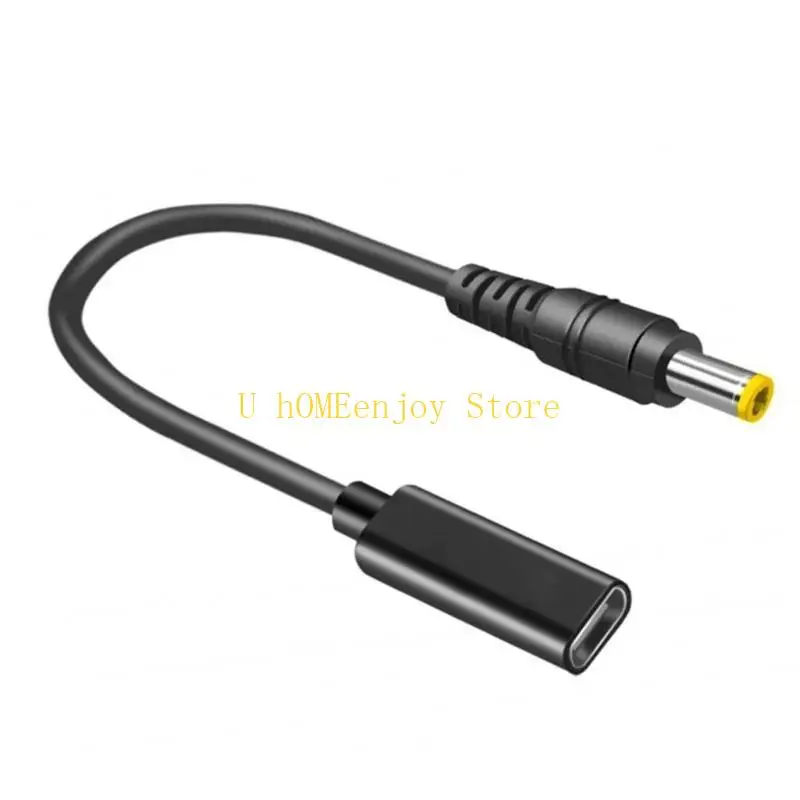 B0KF TypeC UsbC Female to DC5.5x2.5mm Power PD Charging Cable for Laptop 18-20V