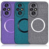 Magsafe Magnetic Plain Leather Case For Honor 200 Pro Honor 200 Honor200 Lite Luxury Wireless Charging Cover