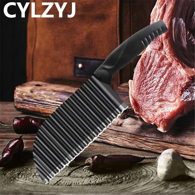 

Multifunctional Stainless Steel Potato Cutter Wave Knife French Fries Slicer Vegetable Cutter French Fries Cutting Kitchen Tools