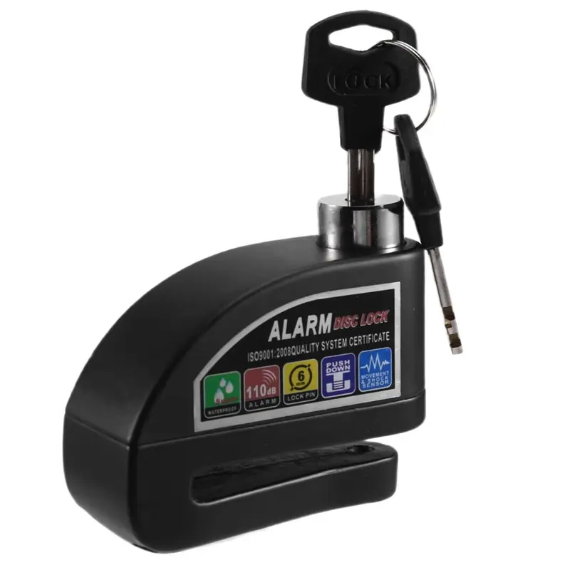 【BRILLIANT 】Bicycle Wheel Disc Brake Lock Motorcycle Scooter Disc Brake Lock Waterproof Security Alarm Protection