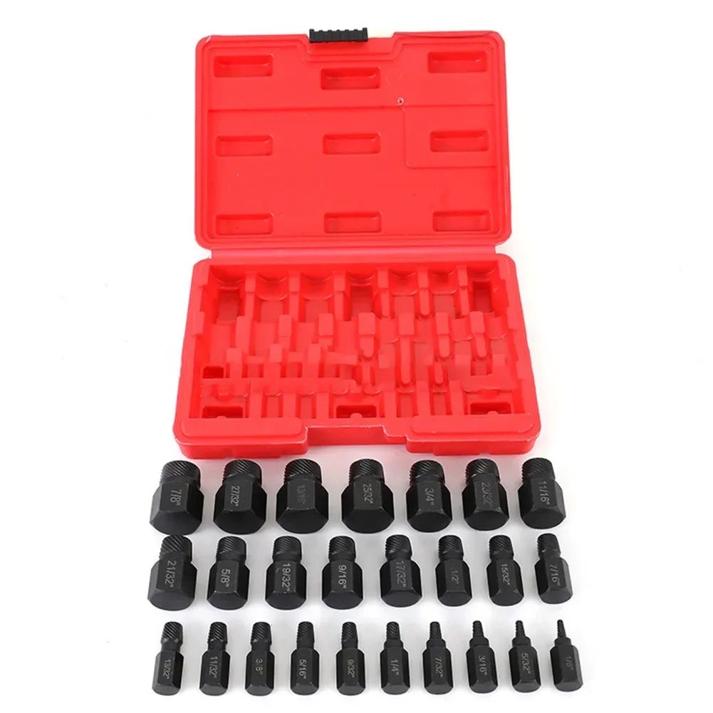 and Efficient Screw Removal Tool 25pcs MultiSpline Screw Extractor Set Hex Head Bit Socket Wrench Bolt Remover