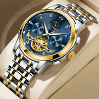 GUANQIN Men Automatic Watch Luxury Mechanical Movement Sapphire Crystal Multifunctional Dial Business Leisure Waterproof Watches