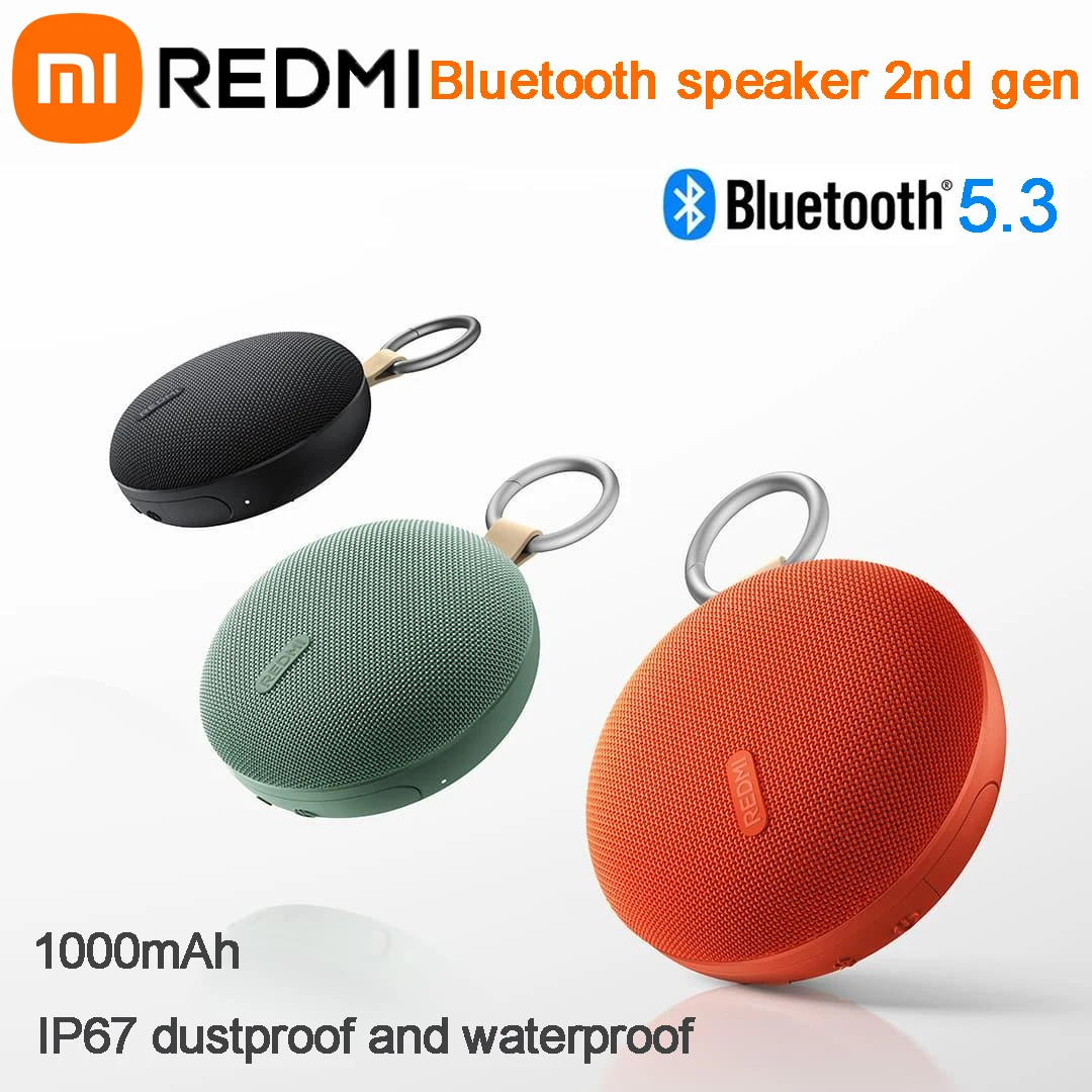 Xiaomi Redmi Bluetooth Speaker 2nd gen 5W 1000mAh Battery TWS IP67 Dustproof ＆ Waterproof mini Portable Outdoor Music Party