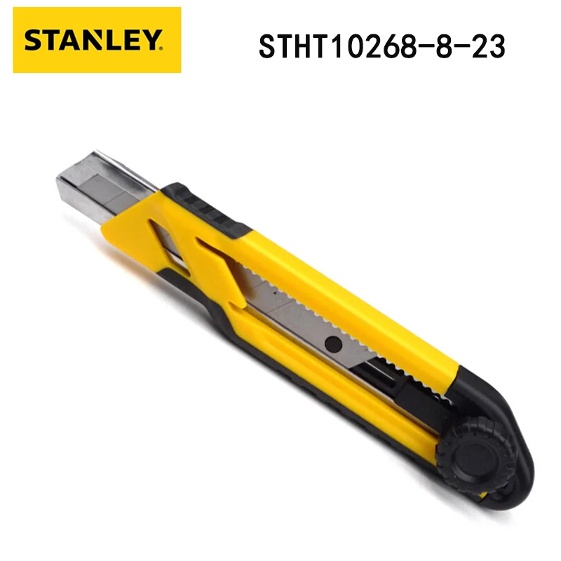 Stanley STHT10268-8-23 Knob Dual Color Handle Art Knife Wallpaper Blade Cutting Wallpaper Knife Holder Tool Cutting Paper