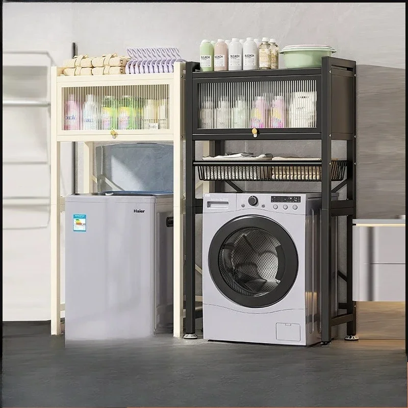 

Roller washing machine rack toilet toilet flip top washing machine rack storage cabinet balcony shelf