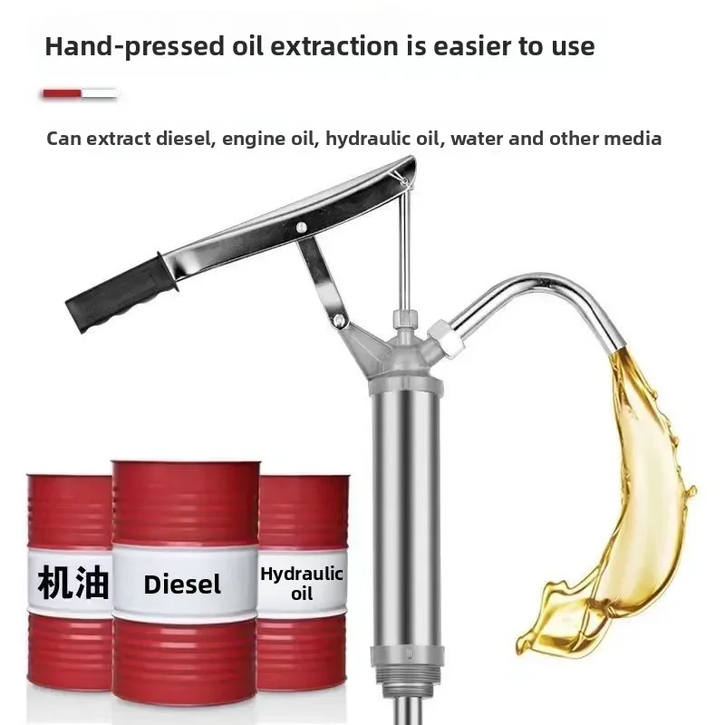 

2025 Телескопический дизайн большой масляного барабана объемом 200 л, смазанным ручным насосом и ручным масляным экстрактором.