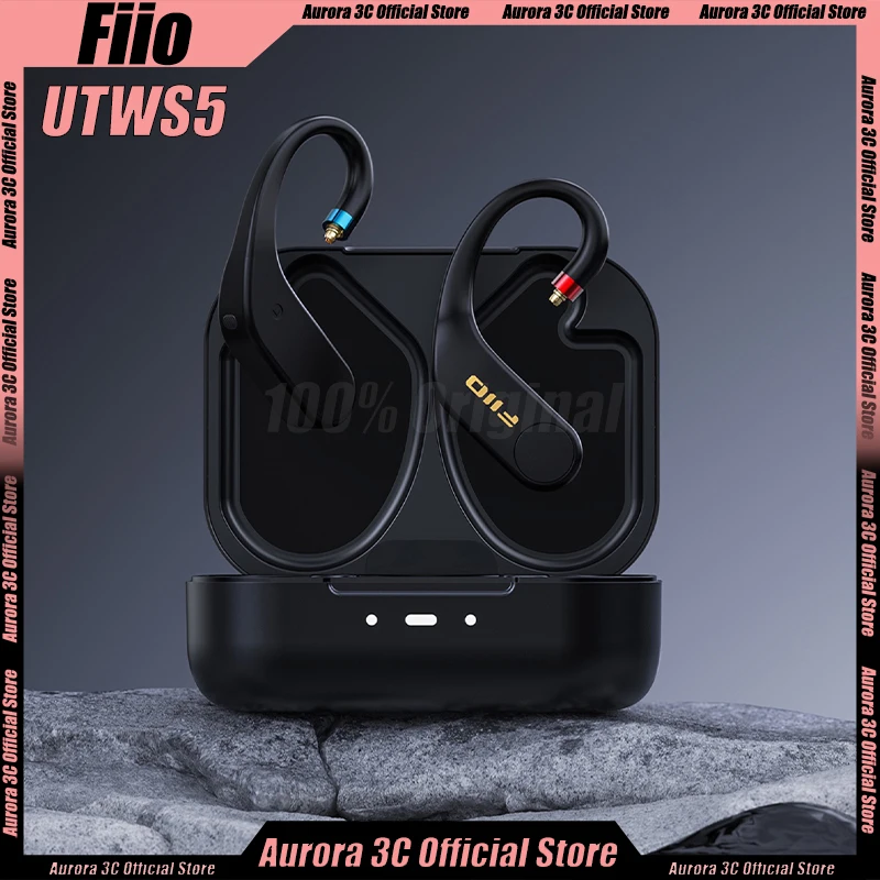 FiiO UTWS5 True Wireless Bluetooth Earphones 2025 Custom Amp Hook & Headphone For IEMs Hi-Res 96kHz/24bit LDAC -MMCX/0.78 2pins